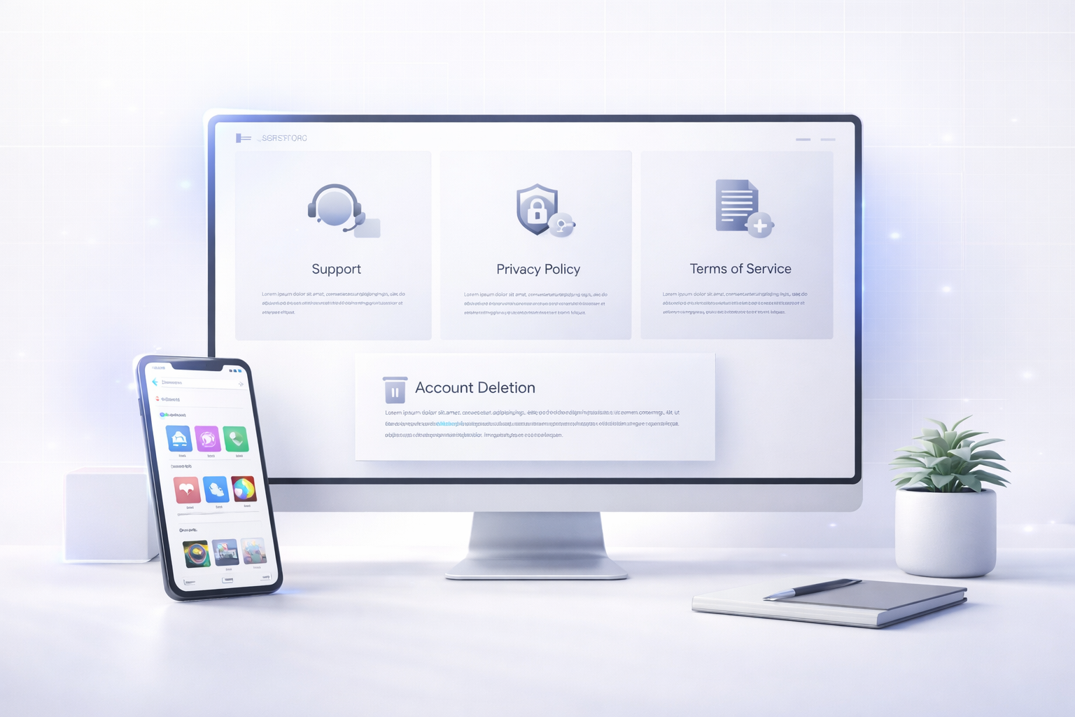 Cum structurezi paginile de suport si politicile pentru un site legat de Google Play